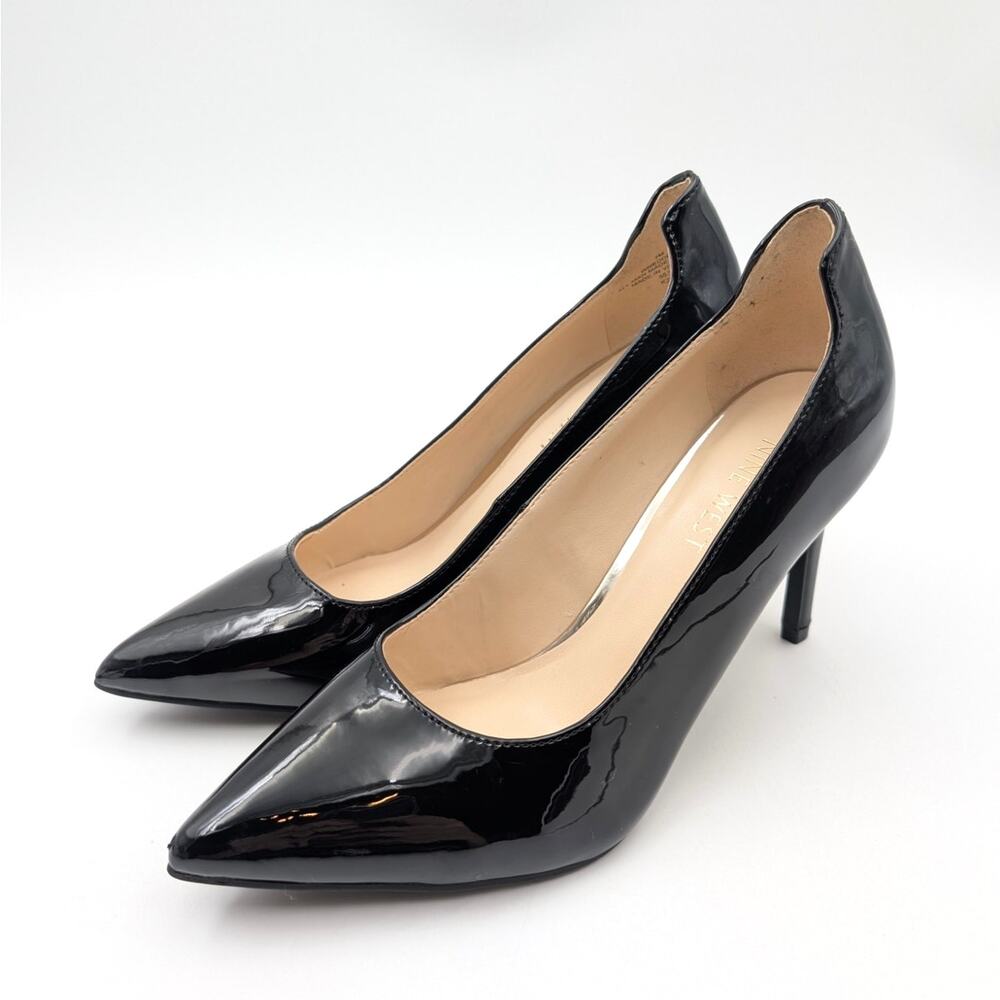 Nine West Wnedden3 Pointed Toe Heel Pumps Women's Black Size US7M EU38